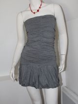 Robe bustier "Naf Naf" fourreau fines rayures T 36