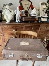 Ancienne grande valise vintage bois