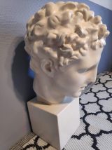 grand buste d'Appollon en plâtre