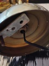 appliques flambeaux laiton et métal noir, tulipes en opalIne