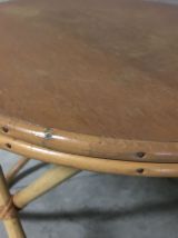 Table basse d’appoint en rotin années 60