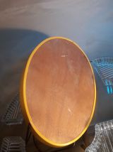 Plateau apero vintage,1955 a 60  verre moulè, bois et acier 