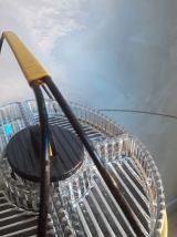 Plateau apero vintage,1955 a 60  verre moulè, bois et acier 