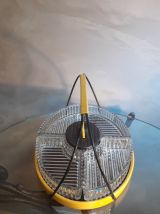 Plateau apero vintage,1955 a 60  verre moulè, bois et acier 