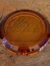 Grand cendrier publicitaire SUZE en verre ambré 