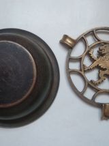 cendrier lion  en métal vintage