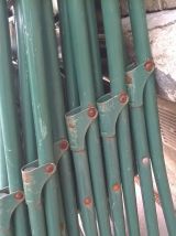  six chaise pliante métal industrielle