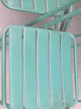  six chaise pliante métal industrielle