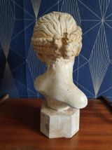 buste "la rieuse" d'après Jean-Baptiste Pigalle en plâtre