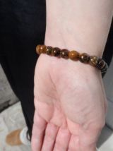 bracelet oeil de tigre / tête de panthère 