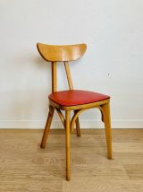 Lot 4 chaises bistrot Luterma dossier "banane" années 50