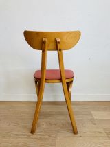 Lot 4 chaises bistrot Luterma dossier "banane" années 50