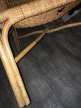 Grand fauteuil vintage rotin/osier