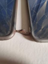 miroir triptyque de barbier avec chaîne d'origine 