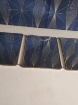 miroir triptyque de barbier avec chaîne d'origine 