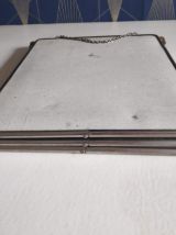 miroir triptyque de barbier avec chaîne d'origine 