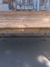 Ancienne table de ferme en sapin a rallonges