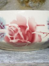 Légumier à motif de rose Moulin des Loups