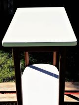 console bois et formica blanc année 50 /60