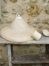 Suspension électrifiée Bohème en paille de riz