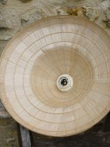 Suspension électrifiée Bohème en paille de riz