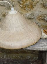 Suspension électrifiée Bohème en paille de riz