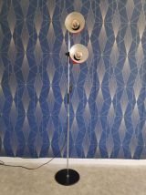 lampadaire 2 spots orange vintage