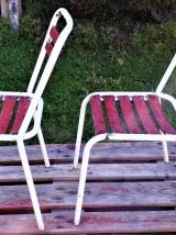 Duo de chaises Tolix assise bois