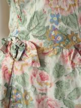 Robe bustier crayon romantique fleurie vintage 80's