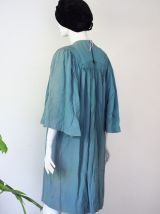 Manteau cape robe de chœur/diplômé vert d'eau vintage 50's 
