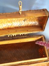 Petit panier en rotin/osier vintage 60s