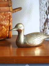 Figurine canard en laiton vintage 70's