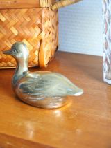 Figurine canard en laiton vintage 70's
