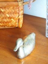 Figurine canard en laiton vintage 70's