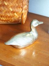 Figurine canard en laiton vintage 70's