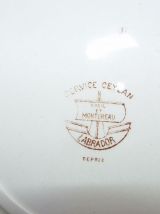 Duo d'assiettes fleuries Creil et Montereau