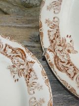 Duo d'assiettes fleuries Creil et Montereau