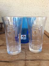 Lot PASTIS 51, 1 verre RARE et pichet bleu