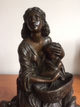 BRONZE Moise Sauvé des Eaux signé Charles Cumberworth 1850