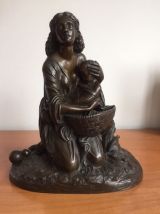 BRONZE Moise Sauvé des Eaux signé Charles Cumberworth 1850