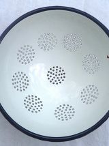 passoire  en acier émaillé, vintage