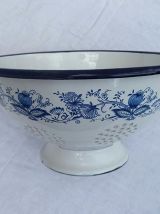 passoire  en acier émaillé, vintage