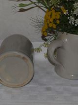 Lot de 2 chopes en grès beige grisé