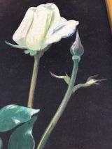 Peinture sur soie vintage 