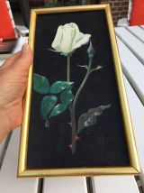 Peinture sur soie vintage 