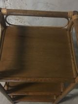Etagère basse en rotin années 60
