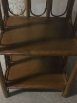 Etagère basse en rotin années 60