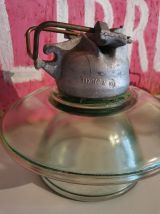 Isolateur électrique vintage haute tension verre