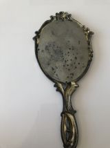 Miroir face à main en bronze XIXeme siècle 