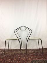 Paire de chaises en plexiglas 80s